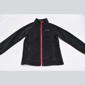 Columbia Girl's Size L (age 14-16) Black & Pink Fleece Jacket